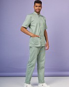 Медицинский костюм мужской Лондон оливковый-серый